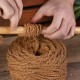 Humusziegel Brique d'humus corde de noix de coco 3,5 mm x 50 m en fibre naturelle non teinte peut être utilisée comme corde de sisal pour les poteaux à gratter les attaches d'arbre cordon de colis et ruban végétal - B7MHJCQTZ