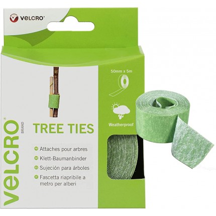 Velcro Marque One-Wrap Ruban Auto-Agrippant Pour Plantes 12 Mm X 5 M Vert Solution Sécurisée Réutilisable Et Respectueuse Des Plantes Pour Sangles D’Attaches Pour Les Arbres Et Plantes - BEQDBUDEY