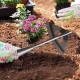 PUNELE Binette de jardin creuse en acier inoxydable râteau à désherber portatif pour plantation de légumes et de légumes - B4H42GXXH