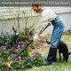 QQY Binette à étrier binette de jardin outil de jardinage en acier inoxydable aiguisé binette ergonomique à long manche réglable 2,4 m - BEM6KFNCE