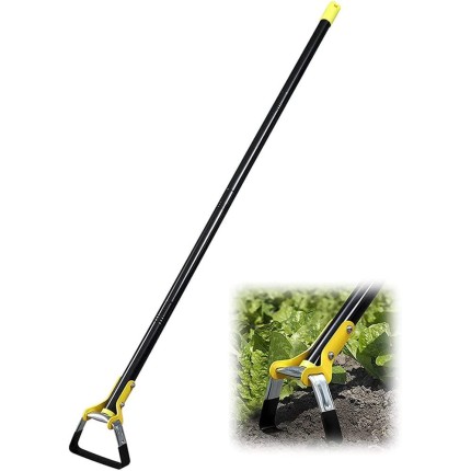 QQY Binette à étrier binette de jardin outil de jardinage en acier inoxydable aiguisé binette ergonomique à long manche réglable 2,4 m - BEM6KFNCE