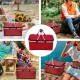 Portable Panier de pique-nique Oxford tissu isolant pliable isolant portable sac à lunch pour camping pique-nique extérieur rouge Garder au chaud Color : Red - BM81MKRLN
