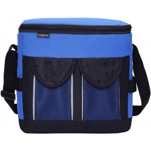 Sacs de pique-nique Sac de pique-nique portable sac à lunch réutilisable isolé grand sac isolant épaissi adulte avec bandoulière réglable Voyage Camping Color : Dark blue Taille : 32.5*21*30cm - BVE51CYGC