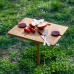 Panier de pique-nique en osier pour 2 personnes avec table à vin amovible en bambou pour le camping et les fêtes en plein air - BEKEVXARJ