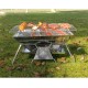 HAOLI Barbecue Pliant en Acier Inoxydable pour Petit ménage léger et résistant à la Corrosion Facile à Nettoyer Pique-Nique Fournitures de Camping 49 34 26 cm - B37EDUCGI