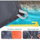 GeeRic Couverture de Plage 79 '' × 83 '' Couvertures de Pique-Nique étanches au Sable Tapis de Plage Léger Surdimensionné Tapis de Pique-Nique Portable pour Le Camping Orange + Gris - BA7BQXEGS