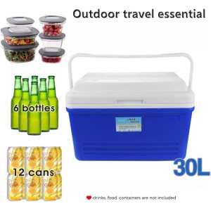 DONG Cooler Box Cool Ice Chest Car Cool Boxs Cooling Box Camping Family Trip Beach Picnic Household Outdoor 30L - B1324JJRT