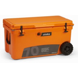 Utoka Tow 70 Glacière Orange Capacité 66 litres Portable Robuste avec Roues Robustes Idéal pour Les événements BBQ et Le Camping Stockage de Nourriture et de Boissons Frais jusqu'à Cinq Jours - BKV54MFYS