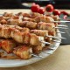 Brochettes barbecue 35cm paquet de 20 brochettes Shish Kebab en acier inoxydable plats métalliques pour grillades bâtonnets de barbecue réutilisables avec tube de rangement - B3153ARVF