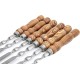 CKG Lot de 6 brochettes pour barbecue Shashlik Avec manche en bois 3 mm - BQ46KZOYR