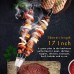 Dailyart Doubles brochettes pour Barbecue 6 Pièce 43cm Kebab Brochettes en Métal Plat brochettes Barbecue Réutilisables avec Bloc Coulissant Pique brochette Idéal pour Griller de Viande légumes - B7VB1ZNUR