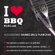 I LOVE BBQ Brochettes pour barbecue Brochettes Lot de 6 brochettes longues en INOX pour barbecue Longueur : 33cm Epaisseur de l'inox : 2mm Accessoires barbecue brochettes polyvalentes - B9NBBKJNM