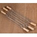 IMEEA Lot de 12 brochettes en acier inoxydable pour barbecue avec poignée en bois 15,2 cm - BQN4KQNFJ