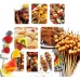 Lot de 200 brochettes en bois Bâtons de bambou durables avec Idéal pour barbecue kebab décoration de gâteau fontaine à chocolat et… - BBK1JFNXT