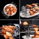 VIONNPPT Rondelle de barbecue en acier inoxydable pour brochettes support universel pour rôtisserie 10 brochettes pour chich-kebab chachlik poisson volaille fruits et légumes - BN56ENLAY