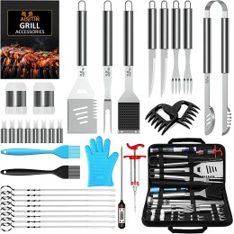 AISITIN Kit Barbecue 35 Pièces Ustensiles Barbecue Portables en Acier Inoxydable pour Jardin Camping Barbecue Cadeau Homme - B8J94GMDK