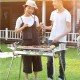 Hong Yi Fei-Shop Ensembles d'ustensiles pour Barbecue Poêle de Barbecue épaissi par Gril extérieur de Charbon de Bois de Gril de ménage Grand Barbecue de Table - BWN7AKFTQ