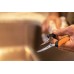 Fiskars Ciseaux à fleurs à lames courbées Longueur : 17,1 cm Lames en Acier Inoxydable Manches en Plastique Noir Orange Micro-Tip Solid SP-160 1063325 - BJA8KSZTS