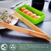 Pinces à salade en bambou avec ressort pliable pour économiser de l'espace prise en main améliorée pour la cuisine le barbecue pliables pour transporter ou ranger retourner et servir | Lot de 2 - B3J4QWHHA