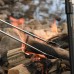 ZEBROAU Pince à charbon multifonction – Pince à charbon en métal pour barbecue | Pinces à charbon anti-brûlure avec pince plate élargie pour cheminée pique-nique barbecue - BVJ3MZCUY