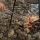 ZEBROAU Pince à charbon multifonction – Pince à charbon en métal pour barbecue | Pinces à charbon anti-brûlure avec pince plate élargie pour cheminée pique-nique barbecue - BVJ3MZCUY