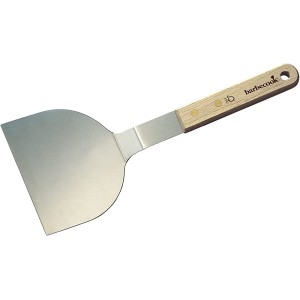 Barbecook spatule à Hamburger pour Barbecue ustensile plancha et Barbecue en INOX et Bois de Caoutchouc 30cm - BQ33KKUBT