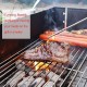 kimlenbo Spatule de barbecue en acier inoxydable avec petit crochet d'extrémité Spatule de barbecue avec poignée en bois pour griller et fumer Remplace la spatule et la pince à barbecue 45,7 cm - B4KA4GLGO