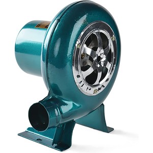 Souffleur d'air Puissant 12V ~ 220V Ventilateur Domestique Ventilateur de Barbecue en Fer Petit Ventilateur centrifuge Bleu pour Barbecue 20W-100W - B6MKAQVQL