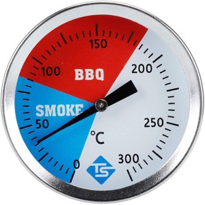 Dequate Thermomètre De Fumage pour Barbecue Thermomètre De Fumage en Acier Inoxydable 0 °C 300 °C,Jauge De Thermomètre De BBQ pour Tous Les Barbecues Fumoirs Fumoirs Et Chariots De Barbecue - BA545XHOO