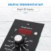 Geieold Kit thermostat numérique pour barbecue Pièces de rechange pour porteur à granulés de bois Contrôleur de thermomètre numérique - BAK11LMRV