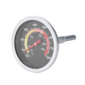 Jauge de température de fumoir à cadran de thermomètre de gril en acier inoxydable indicateur de chaleur de gril à gaz au charbon pour cuisson au barbecue affichage Celsius et Fahrenheit - BVKNWUTEI