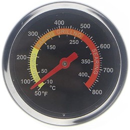 Rolempon 3 Pcs Thermomètre en Acier Inoxydable pour Barbecue Thermomètre pour Barbecue sûr et Durable | Thermomètres en Acier Inoxydable pour Barbecue d'extérieur faciles à Installer - BE127QWRF