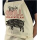 Soreso Tablier de barbecue pour homme avec inscription en allemand « Mein Grill Batchtplan » Beige Sahara - BKMHDXESS