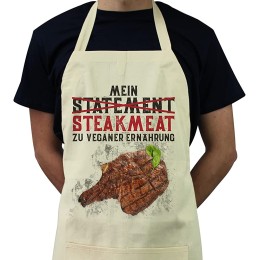 Soreso Tablier de barbecue pour les barbecues professionnels et les hommes qui aiment la viande Mein Steakmeat Beige sahara - BM531HWXB