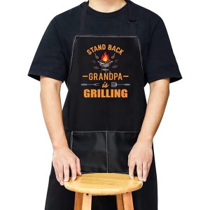 WZMPA Tablier de barbecue réglable avec poche pour grand-père - BW5KBKHYP