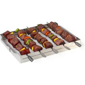 Barbecook Support de cuisson pour brochettes Acier Inox Gris 35 x 26 x 4 cm 2230026000 - BN64QLXRL
