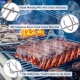 QQPOLE Grille à côtes en acier inoxydable pour barbecue Peut contenir 7 baleines pour Kamdo Joe et Big Egg Green Egg Accessoires pour barbecue - B2JB4RIGI