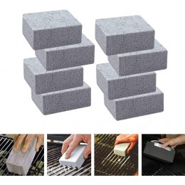 Nobran Lot de 8 grilles de gril de briques pour barbecue et grattoir pour enlever les taches rapidement durables 10 × 7 × 4 - BAAJ6AMSH
