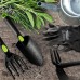 Ensemble d'outils de jardinage de 5 pièces comprenant un râteau une pelle transplantrice une petite housse des ciseaux à élacer et des gants. Set de jardin extérieur en fibre de verre. - BQ82NDXBH