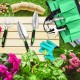 GEEDIAR Kit d'outils de jardinage 7 pièces avec tête en aluminium poignée antidérapante y compris truelle transplantée cultivateur désherbage fourche de désherbage gants pour jardin cour. - BEEQKNEQQ