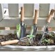 Kit d'outils de jardin en acier inoxydable avec poignée en bois Lot de 4 outils de jardin Petite truelle de transplantation lourde Pour femmes enfants jardiniers - BHEKBZGYH