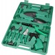 KOTARBAU® Lot de 10 outils de jardinage avec mallette en plastique pratique - B9KN3MSGK
