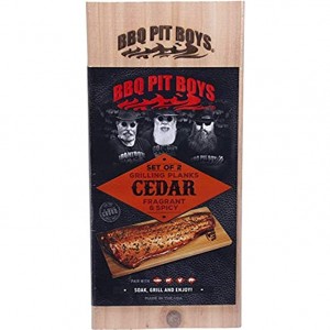 BBQ Pit Boys Lot de 2 planches à fumer Red Cedar - B5A1KEYQS
