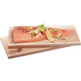 GEFU Lot de 2 planches à barbecue XXL en bois de cèdre pour plus d'arôme de plancher pour saumon poisson viande légumes - B353HRYJH