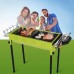 YLiansong-home Barbecue Portable Barbecue Barbecue Camping Randonnée Charcoal BBQ extérieur Pliable en Acier Inoxydable Grill for Le Jardin Gril au Charbon Color : Green Size : 94x35x68cm - BJK49FNJO