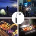 TopHomer Lot de 2 lampes magnétiques réglables à 360 degrés avec boîte de rangement pour camping pique-nique atelier garage - BADV6NZDQ