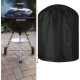 CENBEN Couverture de Barbecue Housse pour Barbecue en Tissu Oxford 420D Bâche Barbecue Ronde Imperméable Antipoussière Anti -UV Noir 75 * 70CM Sangle Ajustable - BHH89QJEY
