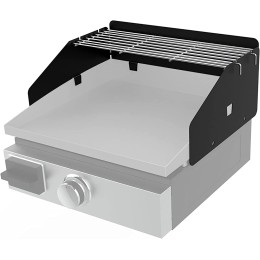 BBQ-PLUS Grille pare-vent de 43,2 cm et grille de réchauffement pour plaque de cuisson Blackstone de 43,2 cm kit d'accessoires de grill pour Blackstone pour 43,2 cm - B9HD3DBQU