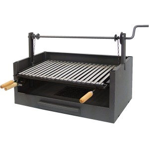 IMEX EL ZORRO 71509 Caisse Barbecue avec Grille en INOX 63 x 75 x 42 cm Noir - BAN9NFTQN