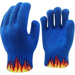 Gants résistants à la chaleur 1 paire de gants de four gants de barbecue adaptés pour la cuisine le barbecue en plein air le cyclisme l'escalade la construction Cambridge bleu - B3AW2EKRK